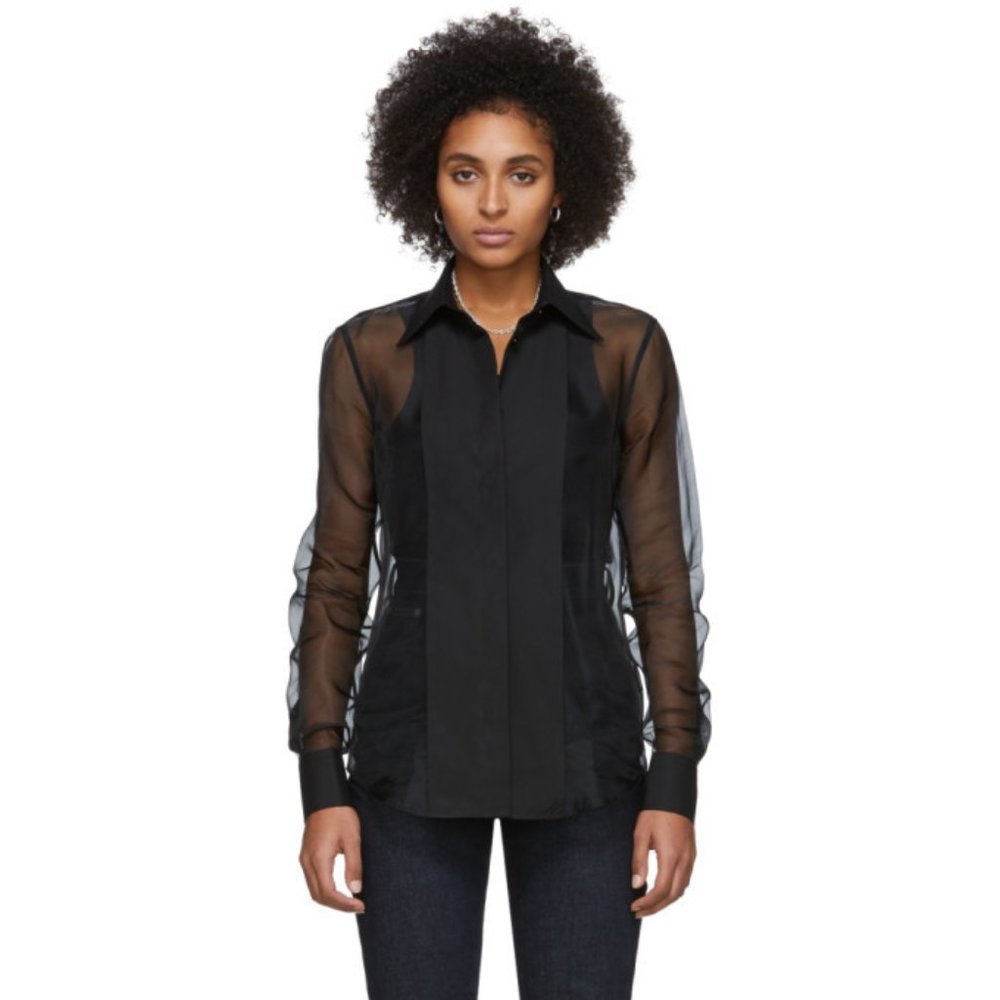Sheer Helmut Lang shirt size Medium